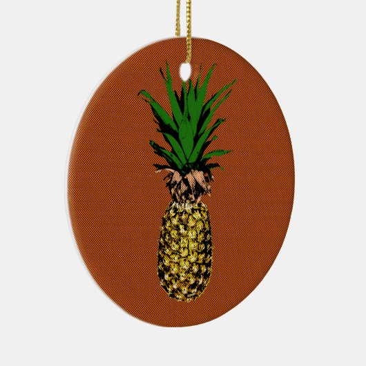 Ananas Nieuwsdruk Keramisch Ornament (Rechts)