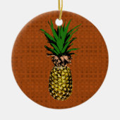 Ananas Nieuwsdruk Keramisch Ornament (Voorkant)