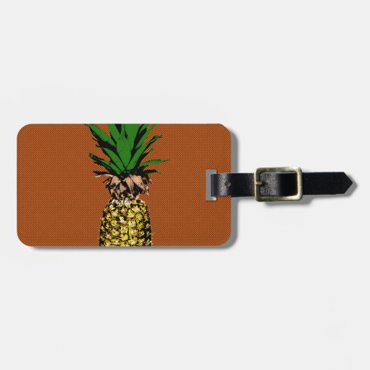 Ananas Nieuwsprint Bagagelabel (Voorkant horizontaal)