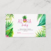 Ananas Oerwoud Pacifiers Roze Meisje Baby shower Informatiekaartje (Achterkant)