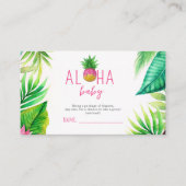 Ananas Oerwoud Pacifiers Roze Meisje Baby shower Informatiekaartje (Voorkant)