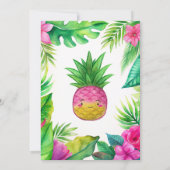 Ananas Oerwoud Pacifiers Roze Meisje Baby shower Kaart (Achterkant)