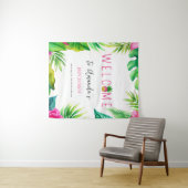 Ananas Oerwoud Pacifiers Roze Meisje Baby shower Wandkleed (In Situ (horizontaal))