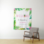 Ananas Oerwoud Pacifiers Roze Meisje Baby shower Wandkleed (In situ)