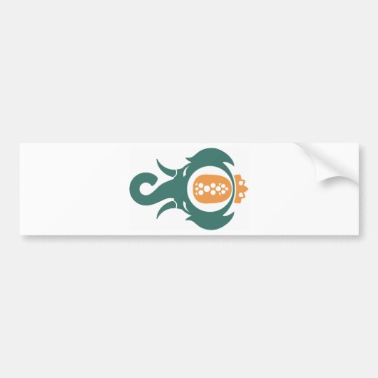 Ananas Olifant Bumpersticker (Voorkant)
