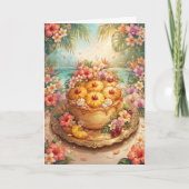 Ananas omgekeerde cake | Dochter verjaardag Kaart (Voorkant)