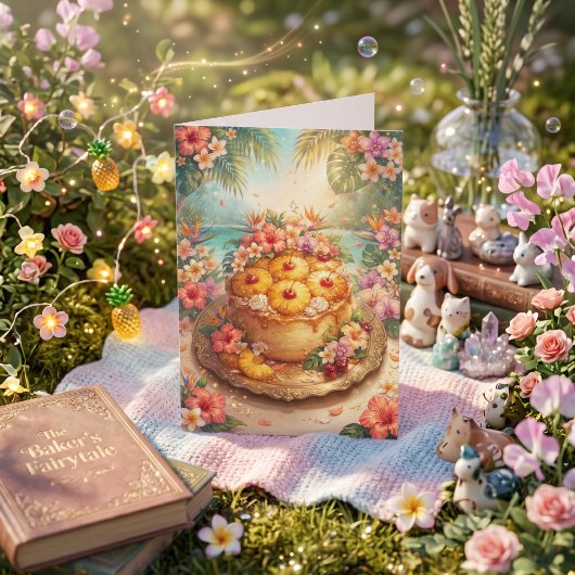 Ananas omgekeerde cake | Dochter verjaardag Kaart