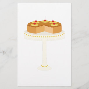 Ananas onderaan Cake Briefpapier
