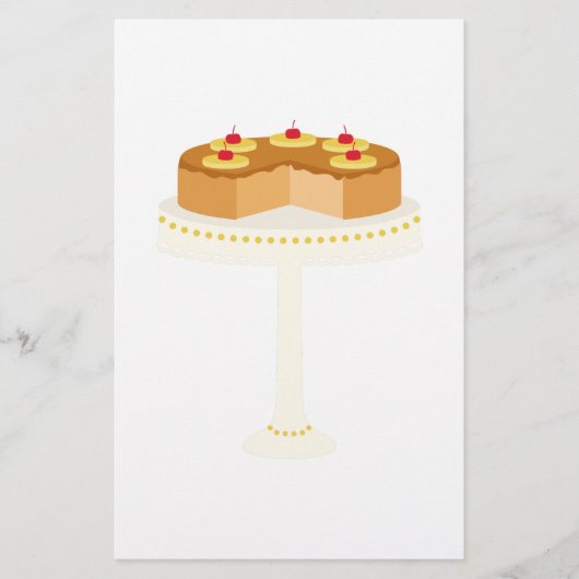 Ananas onderaan Cake Briefpapier (Voorkant)