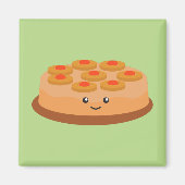 Ananas onderaan Cake Magneet (Voorkant)