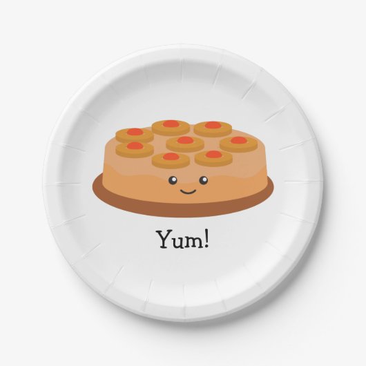 Ananas onderaan Cake Papieren Bordje (Voorkant)