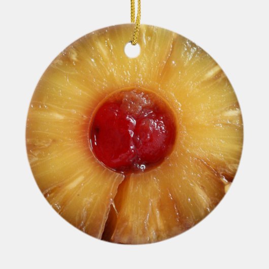 Ananas onderaan Cake Pineappel Keramisch Ornament (Voorkant)