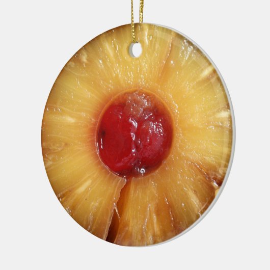 Ananas onderaan Cake Pineappel Keramisch Ornament (Links)