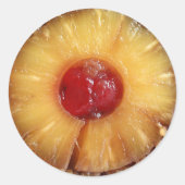 Ananas onderaan Cake Ronde Sticker (Voorkant)
