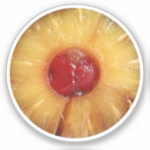 Ananas onderaan Cake Sticker (Voorkant)