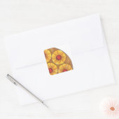 Ananas ondersteboven Cake Baking Dessert Foodie Vierkante Sticker (Envelop)