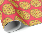 Ananas ondersteboven Cake Cherries Baking Dessert Cadeaupapier (Rol Hoek)