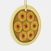 Ananas ondersteboven Cake Cherries Baking Dessert Keramisch Ornament (Rechts)