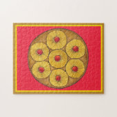 Ananas ondersteboven Cake Cherries Baking Dessert Legpuzzel (Horizontaal)