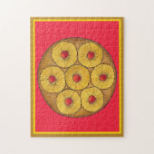 Ananas ondersteboven Cake Cherries Baking Dessert Legpuzzel (Verticaal)