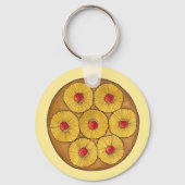Ananas ondersteboven Cake Cherries Baking Dessert Sleutelhanger (Achterkant)