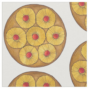 Ananas ondersteboven Cake Cherries Baking Dessert Stof