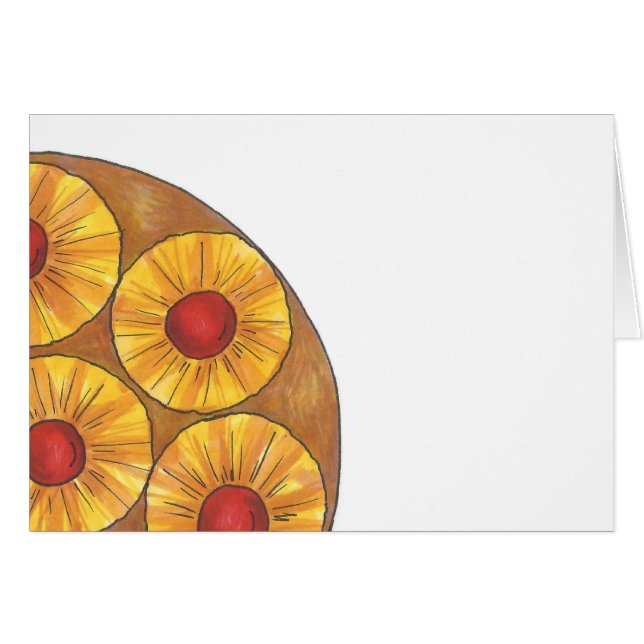 Ananas ondersteboven Cake Cherry Dessert Foodie (Voorkant Horizontaal)