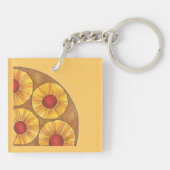 Ananas ondersteboven Cake Cherry Foodie Sleutelhan Sleutelhanger (Achterkant)