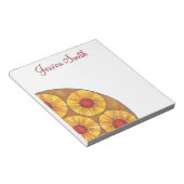 Ananas ondersteboven Cake Maraschino Cherries Notitieblok (Schuin)