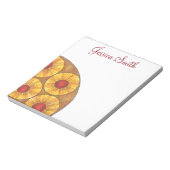 Ananas ondersteboven Cake Maraschino Cherries Notitieblok (Linkerzijde)
