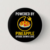 Ananas ondersteboven Cake Recipe Ronde Button 5,7 Cm (Voorkant)