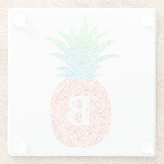 Ananas Onderzetter Glazen Onderzetter (Achterkant)