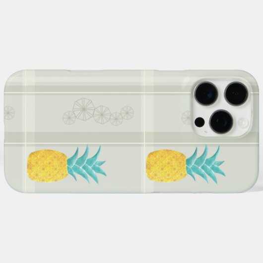 Ananas ontmoet Plaid Case-Mate iPhone Case (Achterkant (horizontaal))