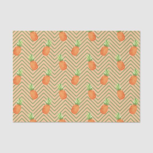 Ananas (Ontwerp 11 Geel/Oranje Serie) Tissuepapier (Voorkant)