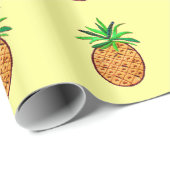 Ananas op Bleek geel Cadeaupapier (Rol Hoek)