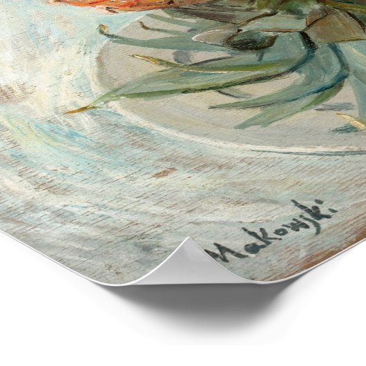 Ananas op een Bord | Tadeusz Makowski Poster (Hoek)