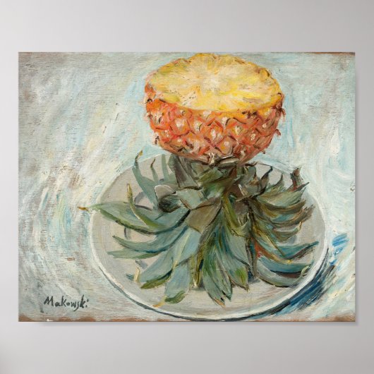 Ananas op een Bord | Tadeusz Makowski Poster (Voorkant)