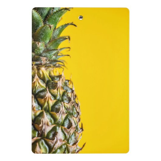 Ananas op gele achtergrond mini klembord (Achterkant)