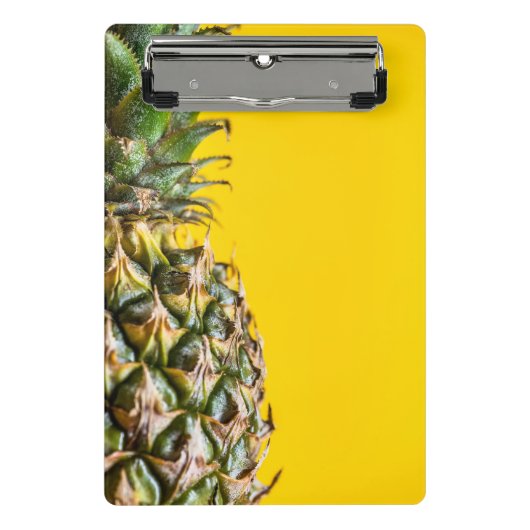 Ananas op gele achtergrond mini klembord (Voorkant)