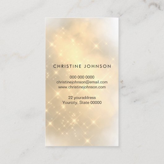 ananas op goudstof visitekaartje (Achterkant)