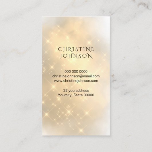 ananas op goudstof visitekaartje (Achterkant)