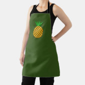 ananas op groene achtergrond schort (Insitu)