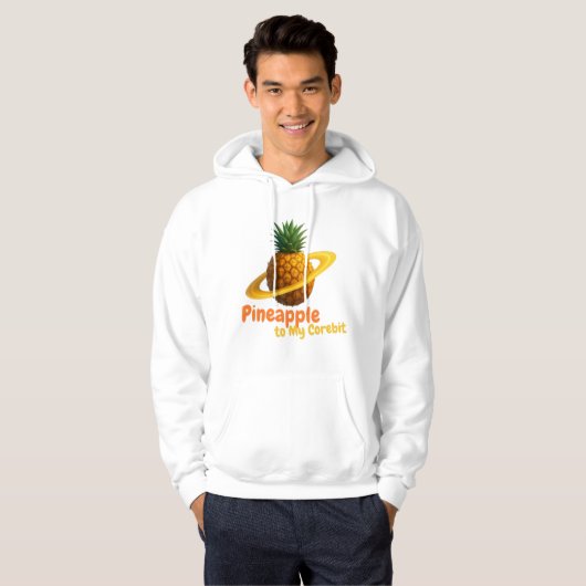Ananas op mijn corebit. hoodie (Voorkant volledig)