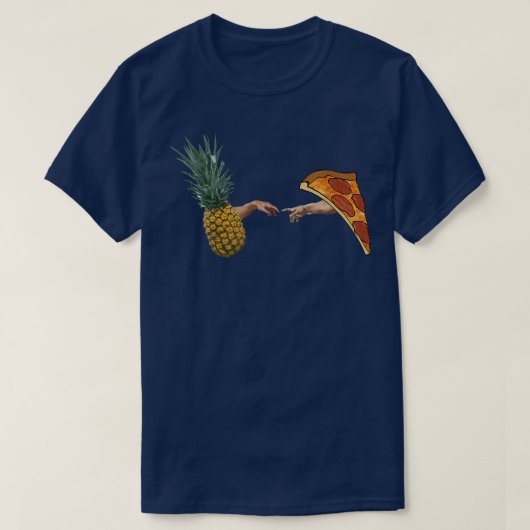 Ananas op Pizza Creatie van een Masterstuk Funny T-shirt (Design voorkant)