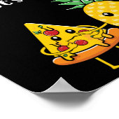 Ananas op pizza dat is vies grappig eten Gezegde Poster (Hoek)