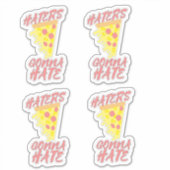 Ananas op Pizza Epische Snarky Slogan Stickers (Voorkant)