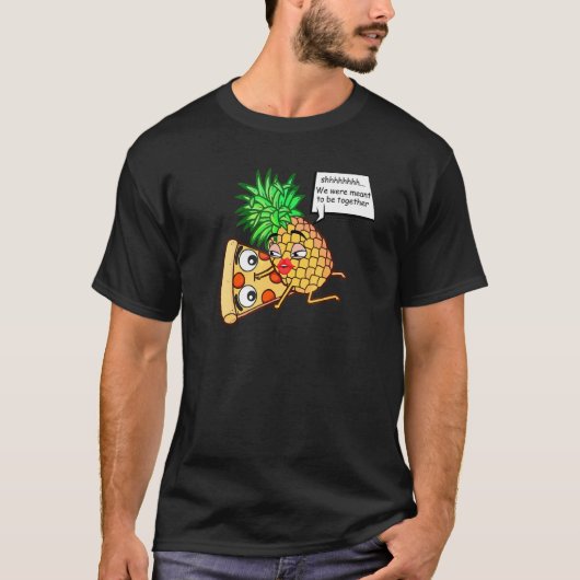 ananas op Pizza T-shirt (Voorkant)