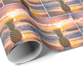 Ananas op Sunset Beach Cadeaupapier (Rol Hoek)