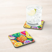 Ananas Oranje bananenvruchten. Bestel nu Bier Onderzetter (Rechterzijde)