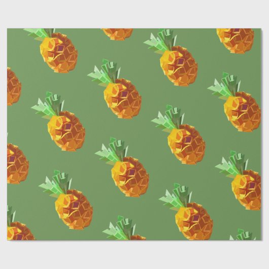 Ananas Origami inpakpapier (Vlak)